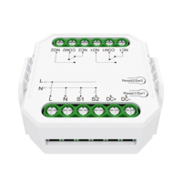 Interrupteur intelligent 2 voies 100-240VAC 5V-40VDC Smart Life Retro NO NC avec écran tactile RF433 WiFi Zigbee, télécommande