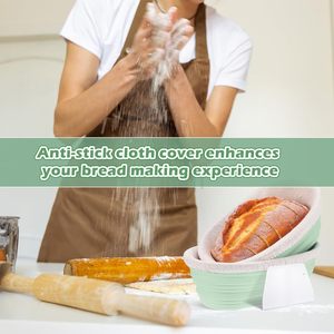 Offre Spéciale – Kit de Cuisson Professionnel pour Pain au Levain : Panier de Fermentation en Silicone Sans BPA de 9 Pouces à Prix Réduit - Product Image 4