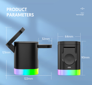 Nouvelles tendances 2025 support de chargeur sans fil multifonction de technologie la plus vendue avec lumière rvb - Product Image 4