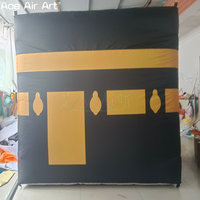 Bâtiment gonflable personnalisé de la Kaaba/modèle de boîte, décor portable de mosquée avec pompe à air pour événements islamiques