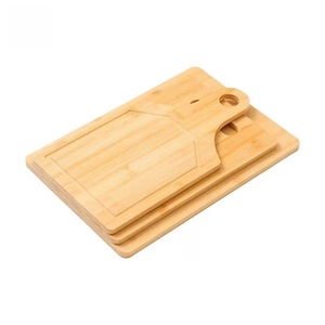 Bamboo Cutting Board Rectangle Natural <b>Wood</b> Color With Handle For Fruit Bread Dessert Serving - Product Image 5