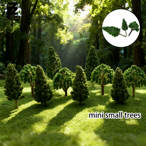 10 cái mỗi túi phong cách khác nhau của quy mô 1/87 thu nhỏ cây nhựa đào tạo đường sắt cảnh quan kiến trúc mô phỏng nhà máy - Product Image 6