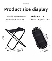 Tabouret pliant Oxford d'extérieur, chaise portable pour camping/jardin, logo personnalisé - Petite taille pliable pour la pêche, le train, la plage, les pique-niques