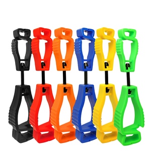 작업 핸드 후크 행거와 혼합 색상 안전 가드 장갑 홀더 편리한 도구 보관을위한 플라스틱 장갑 클립 - Product Image 1