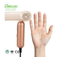 Sèche-cheveux professionnel haute vitesse 110000 tr/min, mini pliable, ionique négatif, brosse sèche-cheveux, séchage rapide