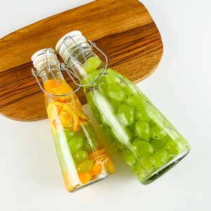 Bottiglia in Vetro Trasparente Portatile con Tappo in Sughero per Alimenti, per Vino, Tequila, Brandy, <span class=keywords><strong>Liquore</strong></span>, Personalizzabile con Logo Serigrafato - Product Image 3