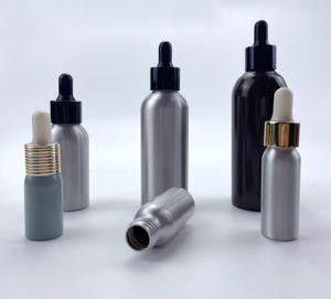 Bouteille en métal sans Bpa personnalisée 50ml 60ml 100ml 150ml 200ml 250ml 350ml, bouteille compte-gouttes d'<span class=keywords><strong>huile</strong></span> essentielle vide Mini bouteille en aluminium - Product Image 5