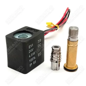 2 Way Normally Closed Flying Leads Solenoid Valve Coil EVI 7/9 With 2/2 Way NC Armature Plunger Core Tube 2V025-08 2P025-08