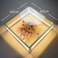 Piste de danse LED transparente moderne plate-forme de piste carrée pour la scène de mariage poisson d'avril nouvel an chinois