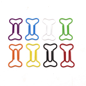 Clips de papier créatifs en forme d'os, agrafes colorées personnalisées, organisateurs de papeterie de bureau, marque-pages en métal - Product Image 5