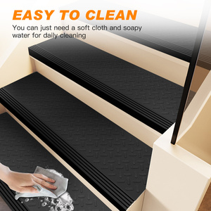 Degraus de Borracha Personalizados, Degraus de Borracha para Exterior Antiderrapantes com Borda para Escadas de Madeira, Concreto, Mármore, Azulejo e Metal, Preto - Product Image 5