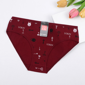 For UOKIN Brand Women's Cotton Floral Print Briefs Mid Rise Knitted Underwear Wholesale <strong>Cheap</strong> Price Cute Ladies' <strong>Knickers</strong> - Product Image 3