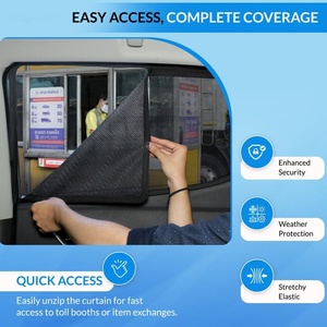 Baby 2 Pcs Foldable New Arrival Hot Selling Black Nylon+PVC Mesh Static Cling Car Sunshade Side <b>Window</b> <b>Shades</b> - Product Image 2