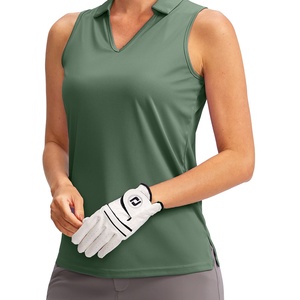 Ropa y Camisetas sin Mangas para Mujer, Camiseta de Golf sin Mangas con Cuello en V, Camisetas de Tenis, Camisetas Polo de Golf con Cuello para Mujer - Product Image 3