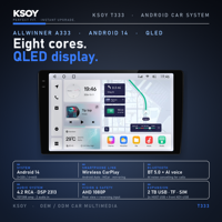 Layar Android Mobil KSOY T333 10 Inch Radio Universal Pemutar DVD Mobil Pemutar Android Stereo Radio Mobil
