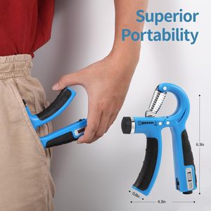 Penguat pegangan tangan menyesuaikan ketahanan dalam 5-60kg, tangan jari lengan bawah rehabilitasi kekuatan pelatih untuk pendaki, atlet - Product Image 5