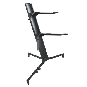 Support double pour clavier en alliage d'aluminium - Capacité de charge lourde (pour 2 claviers), pieds antidérapants et support pour clavier électronique - Product Image 5