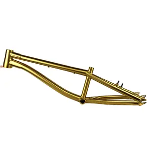 titanium BMX bike frame gold color Titanium BMX bicycle frame disc brake ti BMX bike frame OEM