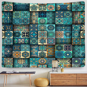 Coloré psychédélique indien <span class=keywords><strong>Mandala</strong></span> tapisserie tenture bohème Tarot carte sorcellerie Yoga tapis maison couvre-lit - Product Image 2