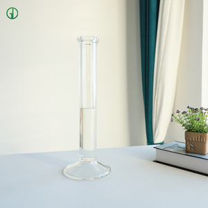 手作りの色付き透明ガラスシリンダー花瓶、背の高いテーブル花瓶、結婚式のセンターピースや家の装飾用の花瓶 - Product Image 2