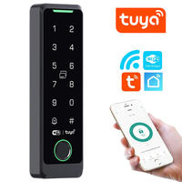 Clavier intelligent Tuya avec lecteur d'empreintes digitales et double accès RFID, étanche IP66 pour la gestion de porte unique