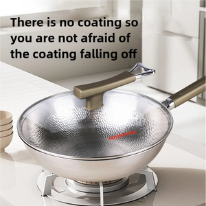 Poêle à frire antiadhésive en titane pur avec couvercle en verre Meilleures ventes - Product Image 2