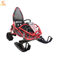 Sports d'hiver sur glace adultes enfants jeux quad 500W snow go kart single seat motoneige buggy track go kart