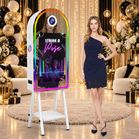 Machine Photobooth Miroir Magique Tactile Numérique 32 Pouces à la Mode avec Imprimante Intégrée pour Selfie