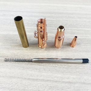 Bolígrafo de tinta de punta redonda con diseño de bala y acción de cerrojo, color Gun Metal, marca <span class=keywords><strong>Alpen</strong></span> Gold, con clip con diseño de rifle, kits de bolígrafos con diseño de bala de rifle en color Gun Metal - Product Image 4