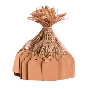 Etiquetas Colgantes de Papel Kraft en Blanco con Cuerda de Algodón, Etiqueta de Precio para Joyería, Etiqueta de Regalo Blanca Personalizada para Ropa, Embalaje de Artesanía Hecha a Mano - Product Image 1