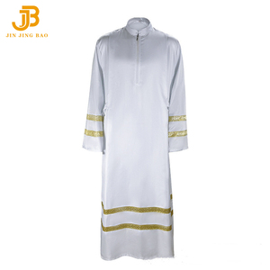 Gaun Paduan Suara Putih Poliester Grosir 2025 Jubah Gereja Buatan Khusus - Product Image 1