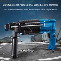 Marteau/Perceuse/Piqueuse Professionnelle 800W 3 en 1, Perceuse à Percussion Rotative Électrique à 3 Fonctions pour le Perçage du Métal et du Béton
