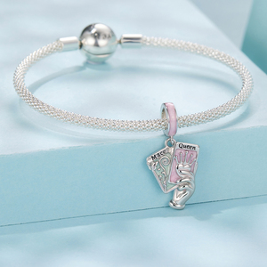 Venta al por mayor de dijes y <span class=keywords><strong>colgantes</strong></span> de varita de tarot y reina de plata de ley 925 al 100% para la fabricación de pulseras y joyería - Product Image 6