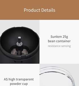 Tragbare manuelle Kaffeemühle für den Heimgebrauch mit USB-Aufladung Elektrische Flach grate Modernes Utensilien-Set-Design - Product Image 5