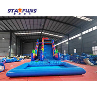 Nouveau design toboggan gonflable commercial personnalisé Blocs de construction gonflables Toboggan pour enfants Jeu de piscine gonflable à louer