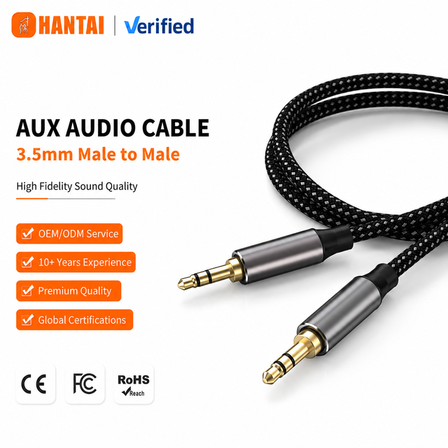Premium 3.5mm to 2.5mm Aux Cable with Charge Data Transmission Durable Braided Nylon Jacket Zinc Alloy Shell Customizable Length