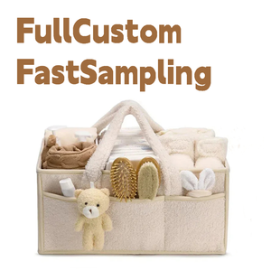 Panier de rangement <span class=keywords><strong>pour</strong></span> couches, best-seller, en coton bouclé, organisateur <span class=keywords><strong>pour</strong></span> bébé avec poignées - Product Image 1