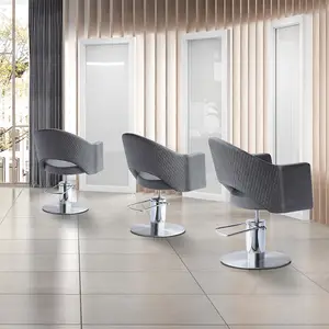 All Purpose Most Comfortable Grey Salon Styling Chair Beauty Hair Cutting Chairs For Barber Station