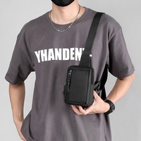 Custom Mini Nylon Enkele Kleine Vierkante Sling Messenger Bag Man Sport Schoudertas Voor Mannen Borst Cross Body Crossbody Tas Mannen