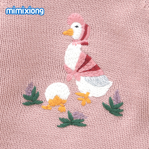 Nuevo Estilo Mimixiong Suéteres y Cárdigans <span class=keywords><strong>de</strong></span> <span class=keywords><strong>Punto</strong></span> con Lindo Patrón Bordado para Recién <span class=keywords><strong>Nacido</strong></span> Ropa para Niños - Product Image 3