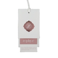 Étiquette en papier de style exclusif sur commande personnalisée, avec caractéristiques anti-contrefaçon pour vêtements de luxe