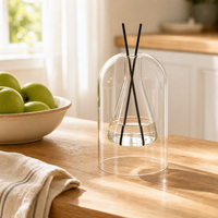 Diffuseur de parfum en verre borosilicate ODIS 130 ml, double couche, sans alcool, flacon vide de luxe pour aromathérapie et décoration intérieure