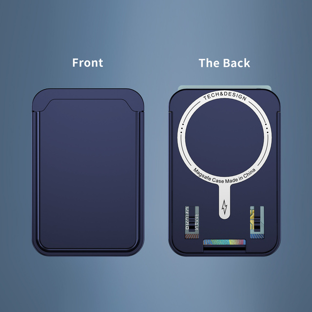 Custom Logo Strong Magnetic Phone Wallet Safe PC Magnet Card Holder for iPhone Mobile Phone Cases