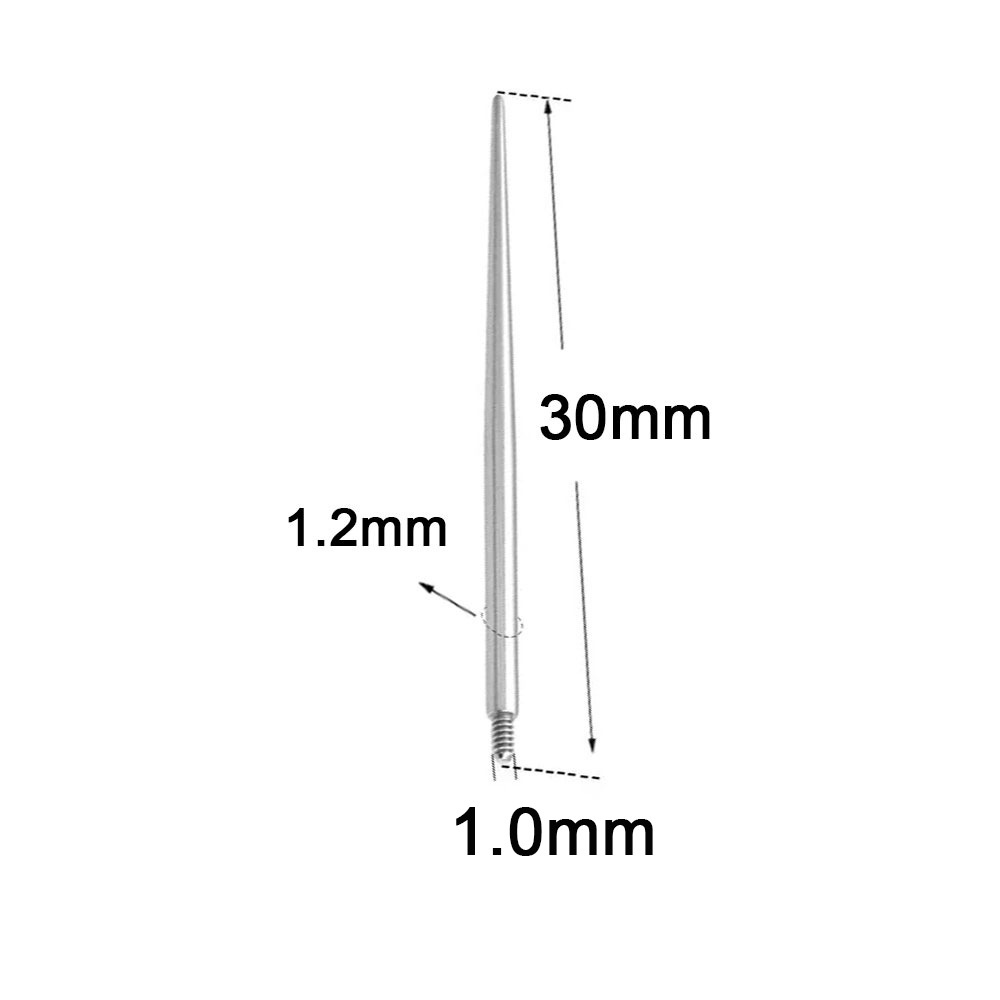 External thread M1.2x1.6x30mm