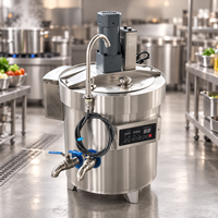 Marmite de cuisson pour sirop de sucre avec agitateur, chauffage indirect électrique pour usage en usine alimentaire