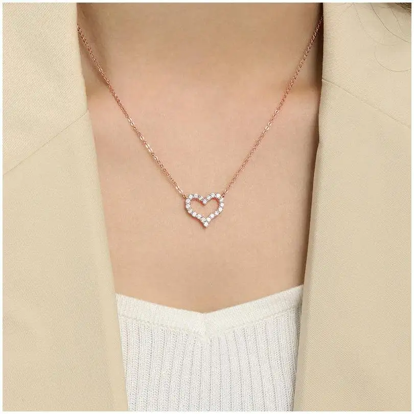 Fashion Jewelry Necklaces cadenas con dije oro chino al mayor Heart Charm Solid Gold Initial Turquoise Stone Football Necklace