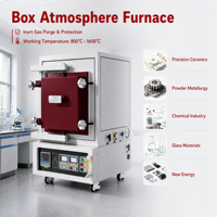 Four à moufle atmosphérique 1400 ℃   Contrôle PID programmable, conception de laboratoire, recherche universitaire avec hydrogène, argon, azote