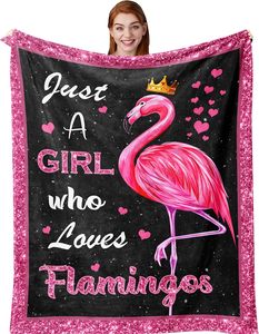 Couverture à thème dinosaure pour fille, 50x60 pouces, avec inscription « Just A Girl Who Loves Dinosaurs », pour anniversaire, Noël, cadeau de vacances - Product Image 3