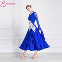B-18409 Nouvelle Perle Soie Norme Internationale Robe De Danse De Salon Performance Danse Robe De Soirée Pour La Concurrence