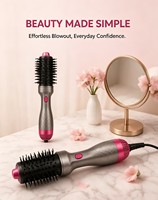 Sèche-cheveux électrique professionnel 1000W, lisseur à air chaud, brosse peigne en nylon sécurisée, usage domestique et hôtelier